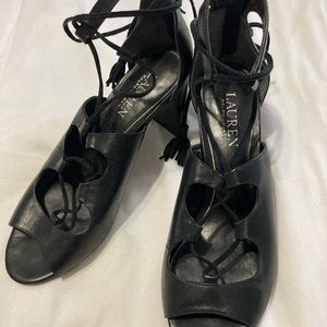 Ralph and Lauren black shoes size 8